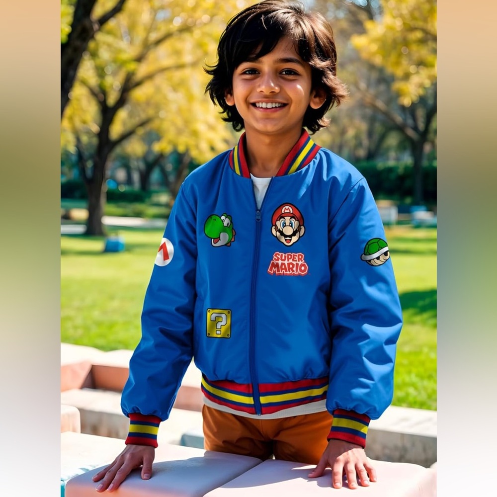 Nintendo | Super Mario Bomber Jacket for Boys | Size 7